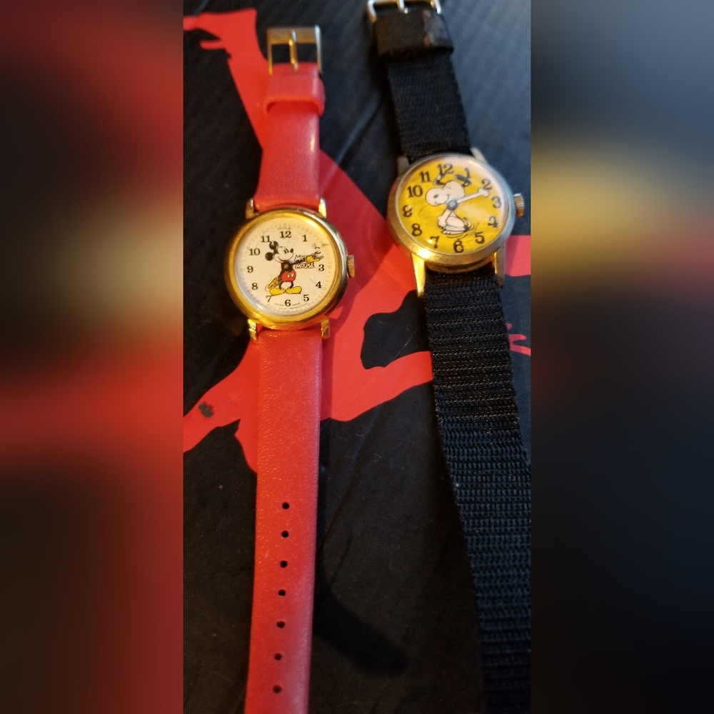 Snoopy United Features swiss Watch & Mickey Mouse Registered Edition Swiss Watch